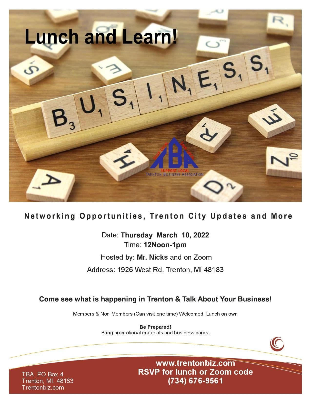 Member education sessions between the monthly lunches.